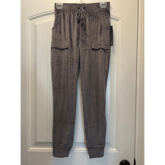 NWT House of Harlow 1960 Women’s Velour Joggers Drawstring Pants Size XS Gray - Picture 1 of 5